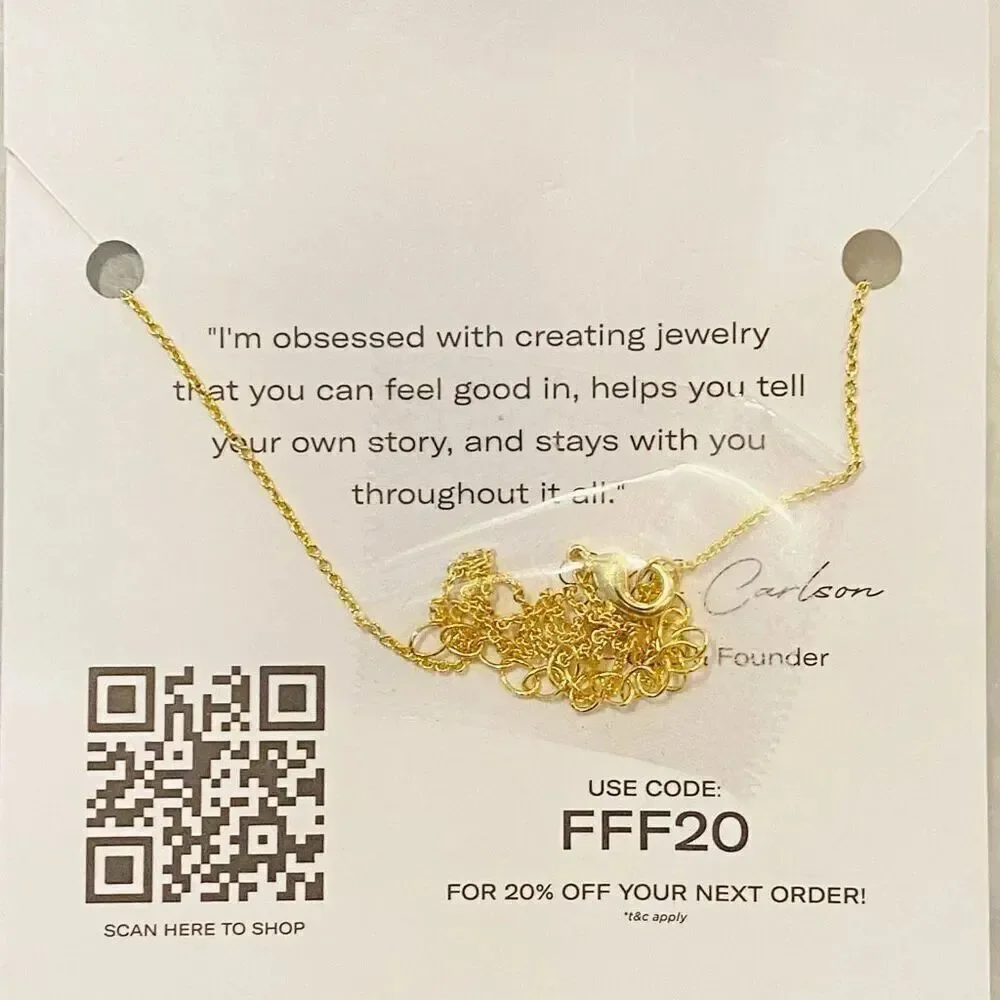 NWT Electric Picks Camilla Stone Clover 14K Gold Plated Necklace